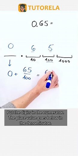 Converting 0.65 to Fraction: Step-by-Step Guide #Math #DecimalFractions-Basic