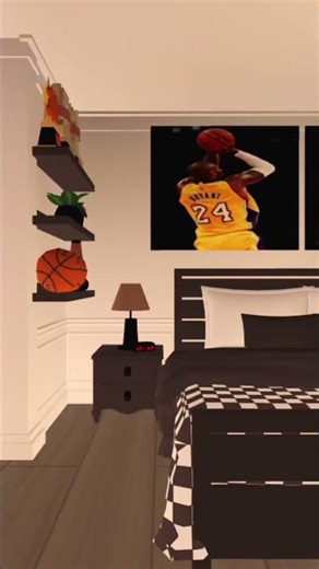 Bloxburg basketball theme bedroom! #bloxburgbuilds #bloxburg
