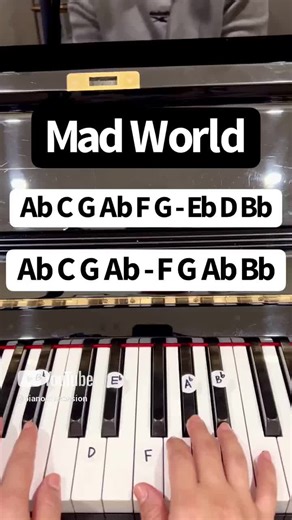 Mad World Piano Tutorial #madworld #piano #pianotutorial #tutoria #learnpiano #easypiano