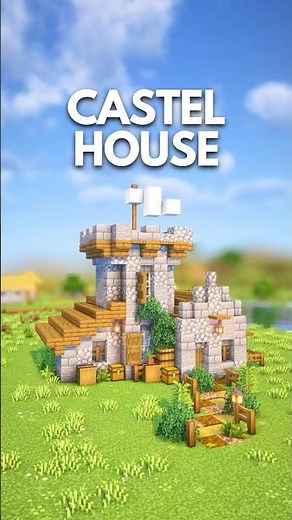 I Built a Cozy Castle House in Minecraft 🏰 Easy Build #minecraftbuilding #minecrafthouse #shorts