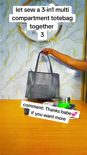 Sew a 3-in-1 Multi Compartment Tote Bag Together