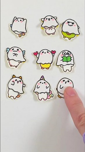 세상 귀여운 쪼꼬미 유령코디북 만들기☆ #craft #sticker #diy #shorts