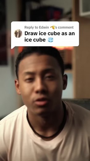 Drawing Ice Cube as an Ice Cube | ASMR Drawing Tutorial