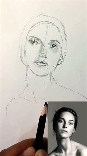 face draw using loomis method 😱