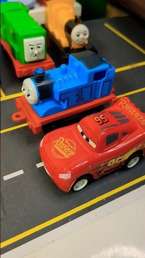 The Great Race McQueen & Thomas #thomasthetrain #lightningmcqueencars #tayolittlebus