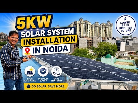 5KW On-Grid Solar System Full Tour in Greater Noida | Net Metering + Installation | Solar Oorja