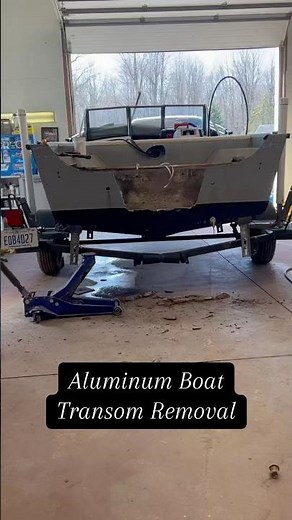 Aluminum Boat Transom Removal! #aluminumboat #aluminum #boatrepair #transomremoval #restoration