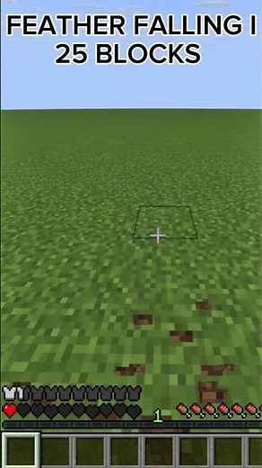 Minecraft Feather Falling Test – How High Can You Survive?😱#minecraft #shorts #featherfalling #viral