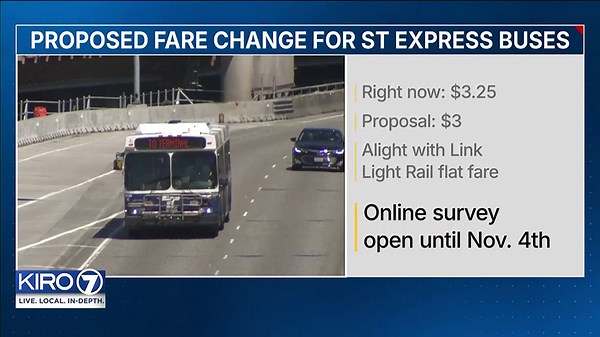VIDEO: Proposed fare change for Sound Transit Express bus