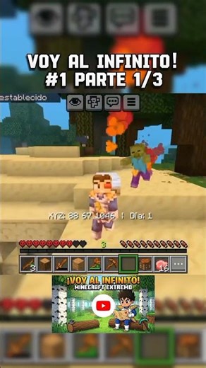 🔥#1 - I'M GOING TO INFINITY! on EXTREME - PART 1/3 #minecraft #mineplay #extreme #shorts