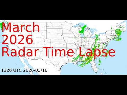 March 2026 US Weather Radar Time Lapse Animation
