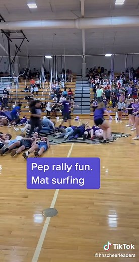 Exciting Pep Rally Mat Surfing Game for the Season