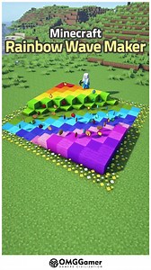 🌈💦 Minecraft Rainbow Wave Maker Create mesmerizing rainbow waves that move with style! 💫✨ A stunning redstone creation that turns any flat area into a colorful moving display! ⚒️🌈 #MinecraftBuilds #RedstoneMagic #RainbowWave #MinecraftArt #CreativeBuild #MinecraftRedstone #MinecraftIdeas | OMGGamer