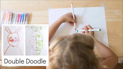 Double doodle is so much fun! Plus it's a great brain exercise for all ages... http://artfulparent.com/2015/03/double-doodle-art.html | The Artful Parent