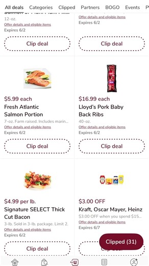 Start in the app to find deals before your next grocery run