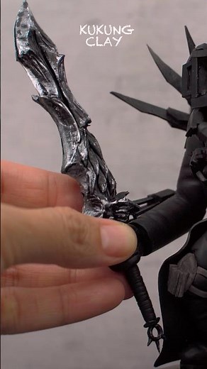 Making Watchman of Doom Sword with Polymer Clay. #shorts