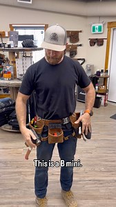 This is the small version B-mini for waist sizes of 30 or less. (This will fit as small as 27” waist/pant size) Small version of the B-max is basically the same. For all you front pouch haters, yes, we also build and sell stitched in place and modular looped rear worn rigs. . . . . . . . #tradesmen #toolbelt #leathertoolbelt #carpenter #carpentry #framing #forming #efficiency #toolbags #construction | Akribis leather