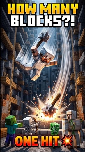 How Many Blocks Do You Need to Fall to ONE-HIT Every Mob With a Mace?!