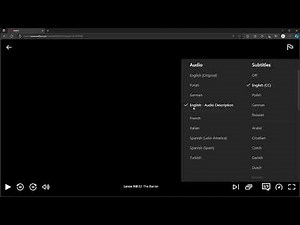 How to Turn Off Audio Description on NETFLIX?