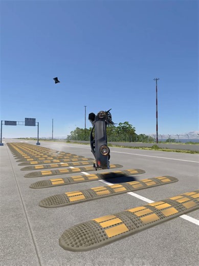 Cars vs Oversized Speedbumps – BeamNG Crash Test Compilation