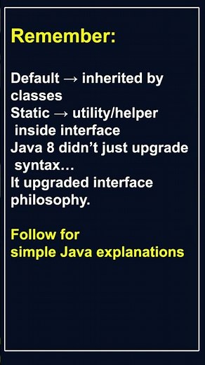 default and static methods in java 8 #default #java8features