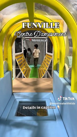 🎉 FUNVILLE Un nouveau centre d’amusement intérieur débarque à Montréal! Parfait pour grimper, glisser et s’amuser entre amis ou en famille 🥳 📍 Funville @funvilleamusementmtl 9420 boul. de l’Acadie, Montréal 🕒 Horaire : Lundi-mardi fermé Mardi- mercredi 10h – 19h Vendredi-Samedi 10h- 21h30 Dimanche 10h à 19h 💰 Tarifs (pour bloc de 1h30) 👶 9 mois et – : Gratuit 🍼 10 mois à 2 ans : 9,50$ 🧒 3 à 12 ans : 16$ 👩 Adulte accompagnateur : 8$ ✨ Aujourd’hui seulement (28 Septembre) pour célébrer la