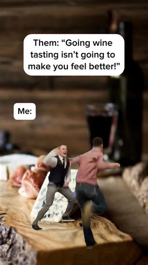 They told me “wine tasting isn’t going to fix your problems.” And I said, “You’re right. It’s not going to fix them—it’s going to make me forget about them for at least six hours and maybe convince me to start a winery called ‘Emotional Support Cabernet.’” 🍷 Because here’s the thing: wine tasting isn’t therapy… But it’s a form of liquid clarity that makes you believe you’re the main character in a Hallmark movie set in Napa Valley. One second you’re stressed about bills, deadlines, and your que