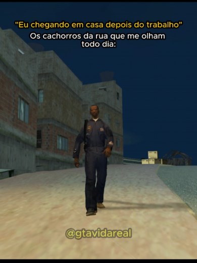 CLT não tem paz nem na volta pra casa - meme GTA