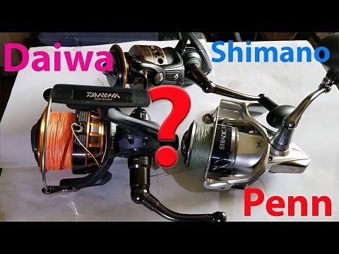 Reel comparison between Shimano, Daiwa, and Penn