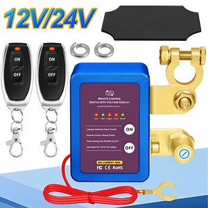 Wireless Dual Remote 12V Car Battery Disconnect Relay Master Kill Cut-off Switch  | eBay UK