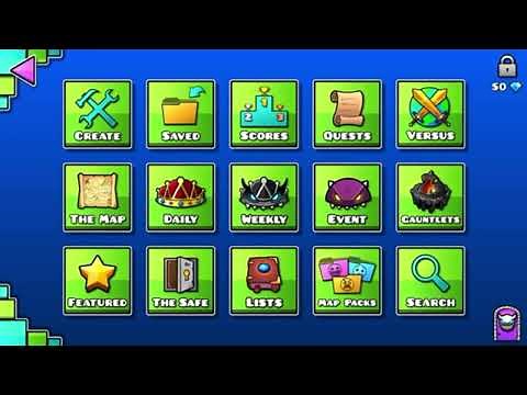 First Geometry Dash lite 2.2 menu unlock...