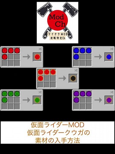 ＜ #仮面ライダーMOD 1.12.2 & 1.21.1 ＞ 仮面ライダークウガ 装備素材入手経路 #shorts