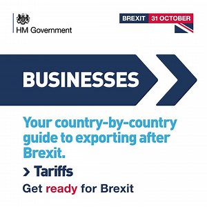 #Brexit won't just change how we export to the EU. If you're exporting goods or services at all, consult our country-by-country guides for key information on tariffs, travel, controlled goods and more ➡️ https://www.gov.uk/government/collections/exporting-after-eu-exit-country-by-country The Department for International Trade has signed or agreed in principle agreements with countries that account for £99 billion worth of trade. | UK Business and Trade