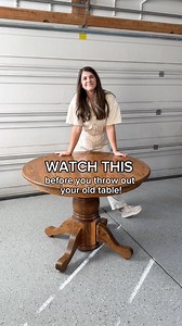 1.9M views · 16K reactions | Before you throw it out… watch this first! 來 How to update your old kitchen table! #kitchentable #furnituremakeover #diyprojects #woodstain #paintedfurniture | Touch of Townsend | Facebook