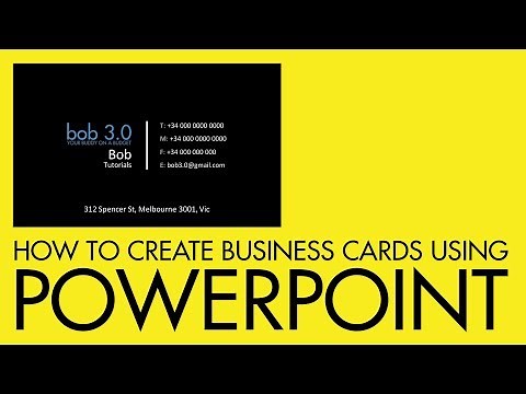 How to create a business card using PowerPoint
