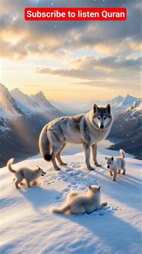 Majestic Snow Wolves – A Cinematic Wildlife Journey with #Quran recitation