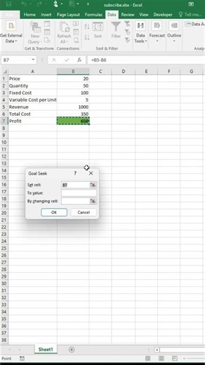 Goal Seek in Excel