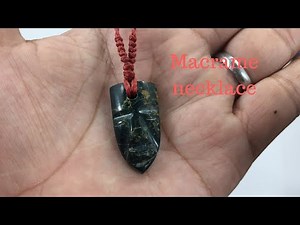 No imaginas como hice este collar con piedra e hilos |macrame Artemanual