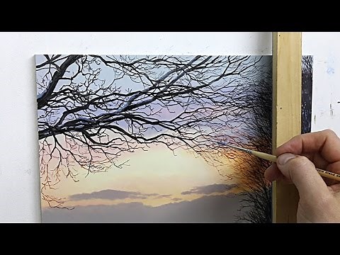 #53 How To Paint Snow On Trees | Oil Painting Tutorial