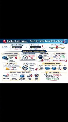 Packet loss Issues step by step troubleshooting
