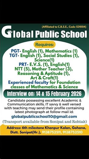 #careershorts #cbseschooljobs #privateschooljobs #jobsearch #jobseekers