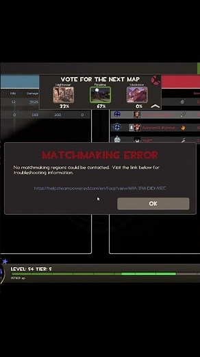 TF2: Matchmaking got Error when you trying to queue.