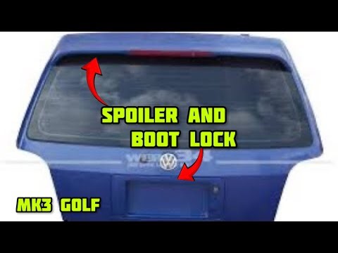 Vw golf mk3 boot lid HOW TO rebuild key barrel and add spoiler with brake light
