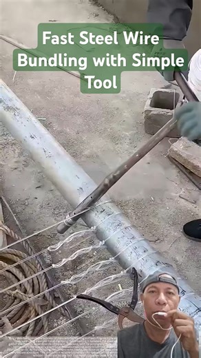 Fast Steel Wire Bundling with Simple Tool #wire #howto #tools