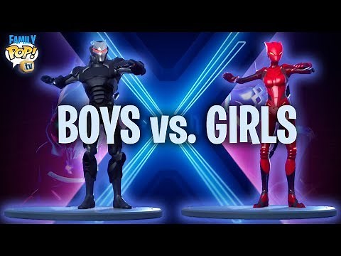 FORTNITE X Boys vs. Girls Dance Off Emotes 100% Sync | Family Pop TV