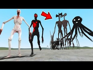 SCP-096 B VS ALL TREVOR HENDERSON CREATURES! Garry's Mod Sandbox