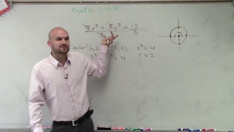Given the equation of a circle, find the center and radius