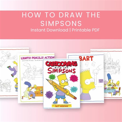 How to Draw the Simpsons | Step-by-step Cartoon Drawing Guide | Instant Download PDF | Easy Drawing Book - Etsy Canada