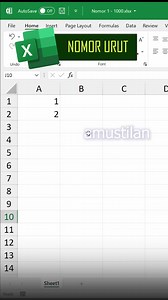 nomor urut di excel #tipsexcel #belajarexcel #tutorialexcel #microsoftexcel #microsoftword | Aprial Mustilan