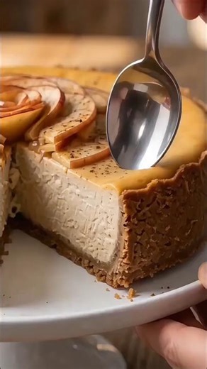 Healthy Apple creamy cheesecake? 😳🍰 🍎